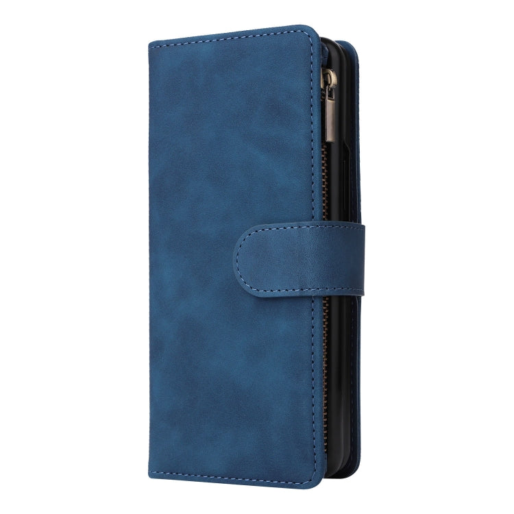 For Samsung Galaxy Z Fold5 Multifunctional Frosted Zipper Wallet Leather Phone Case
