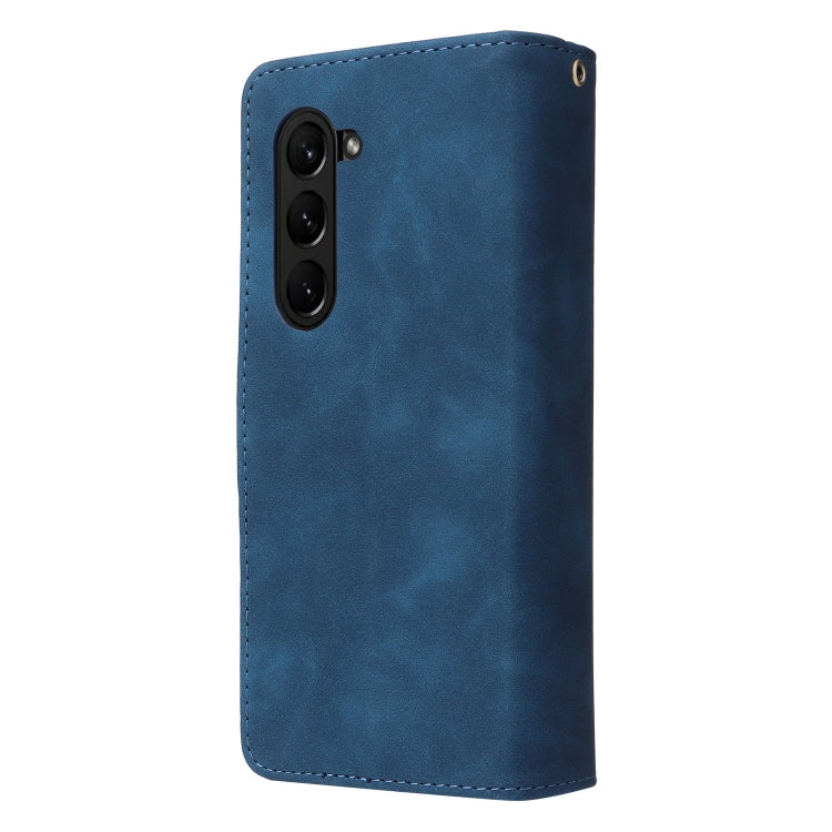 For Samsung Galaxy Z Fold5 Multifunctional Frosted Zipper Wallet Leather Phone Case