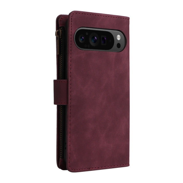 For Google Pixel 9 Pro Multifunctional Multi-Card Wallet Phone Leather Case
