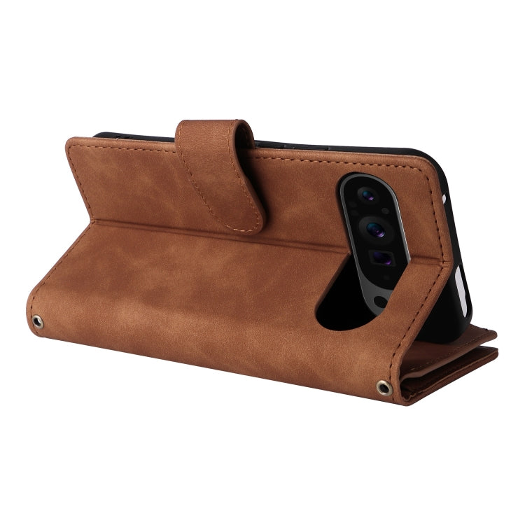 For Google Pixel 9 Pro Multifunctional Multi-Card Wallet Phone Leather Case