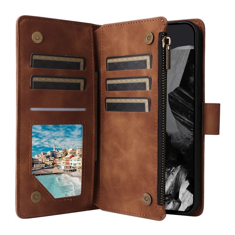 For Google Pixel 10 Pro XL Multifunctional Multi-Card Wallet Phone Leather Case