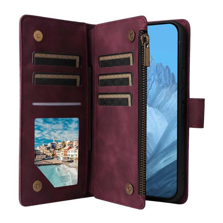 For Google Pixel 10a Multifunctional Multi-Card Wallet Phone Leather Case