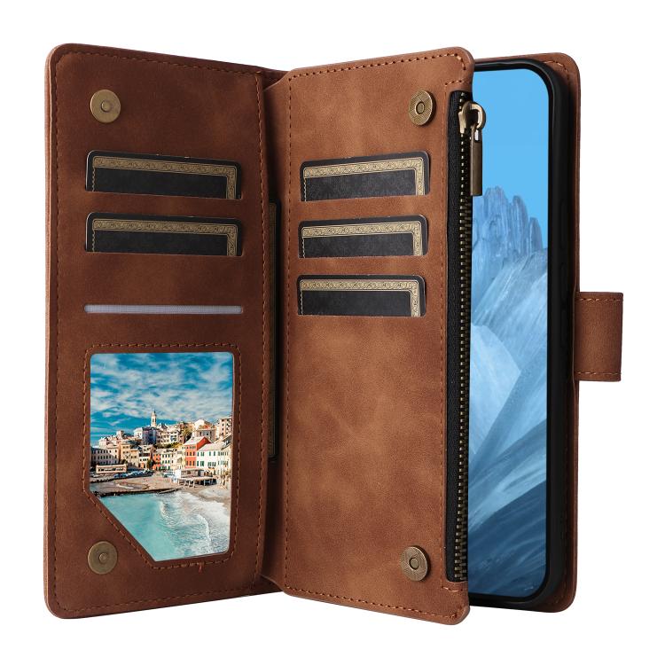For Google Pixel 10a Multifunctional Multi-Card Wallet Phone Leather Case