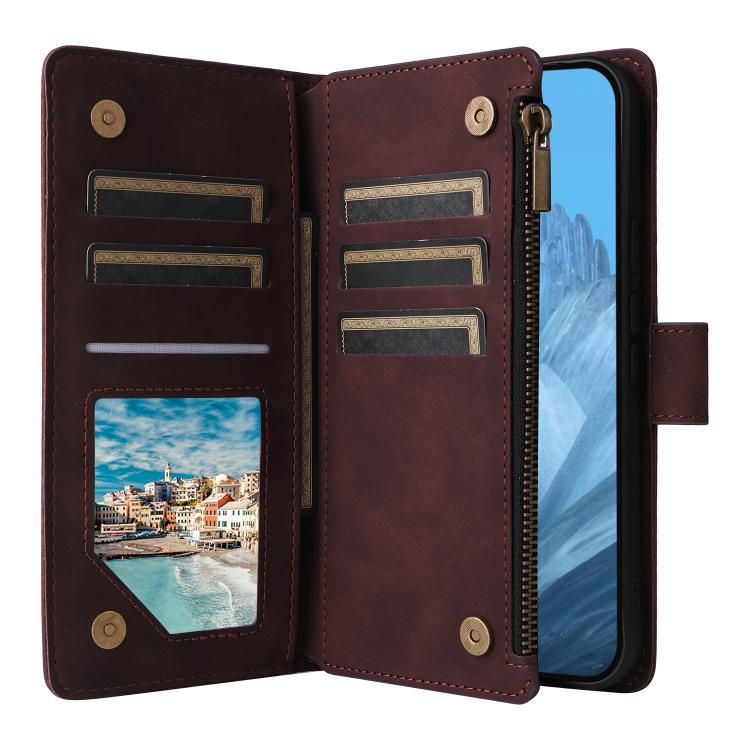 For Google Pixel 10a Multifunctional Multi-Card Wallet Phone Leather Case