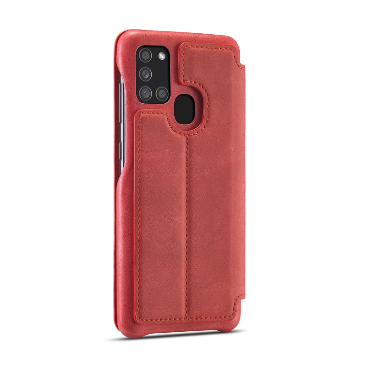 For Samsung Galaxy A21s LC.IMEEKE Hon Ancient Series Horizontal Flip Leather Case with Holder & Card Slot