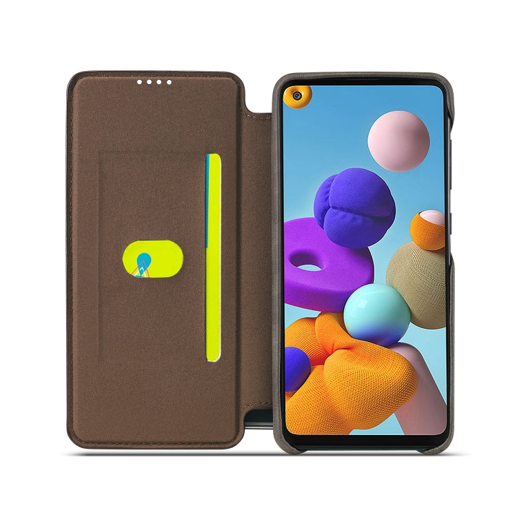 For Samsung Galaxy A21s LC.IMEEKE Hon Ancient Series Horizontal Flip Leather Case with Holder & Card Slot