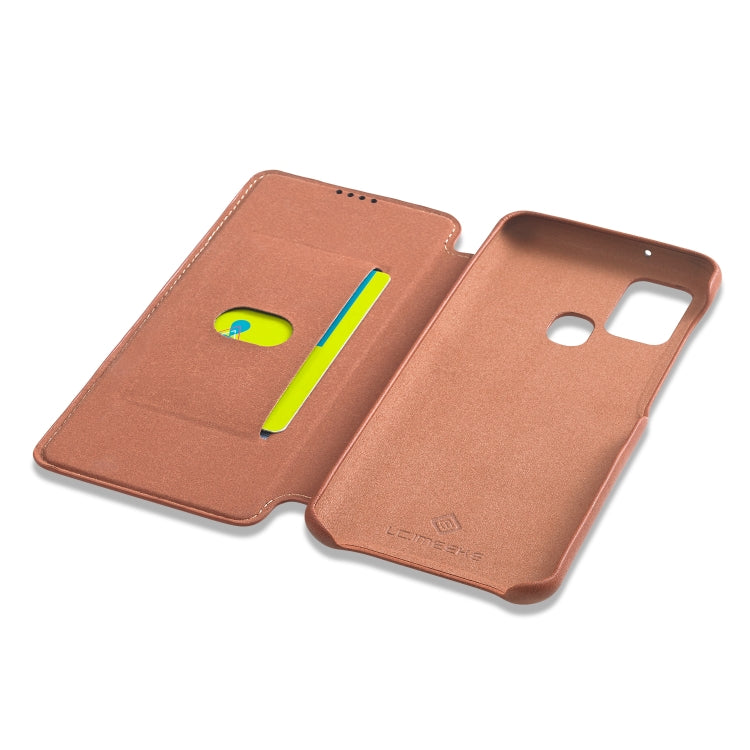 For Samsung Galaxy A21s LC.IMEEKE Hon Ancient Series Horizontal Flip Leather Case with Holder & Card Slot