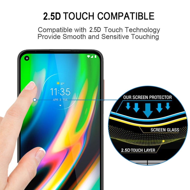 For Motorola Moto G9 Plus Full Glue Full Screen Tempered Glass Film