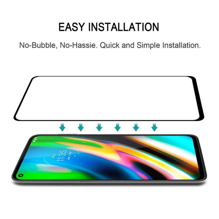 For Motorola Moto G9 Plus Full Glue Full Screen Tempered Glass Film