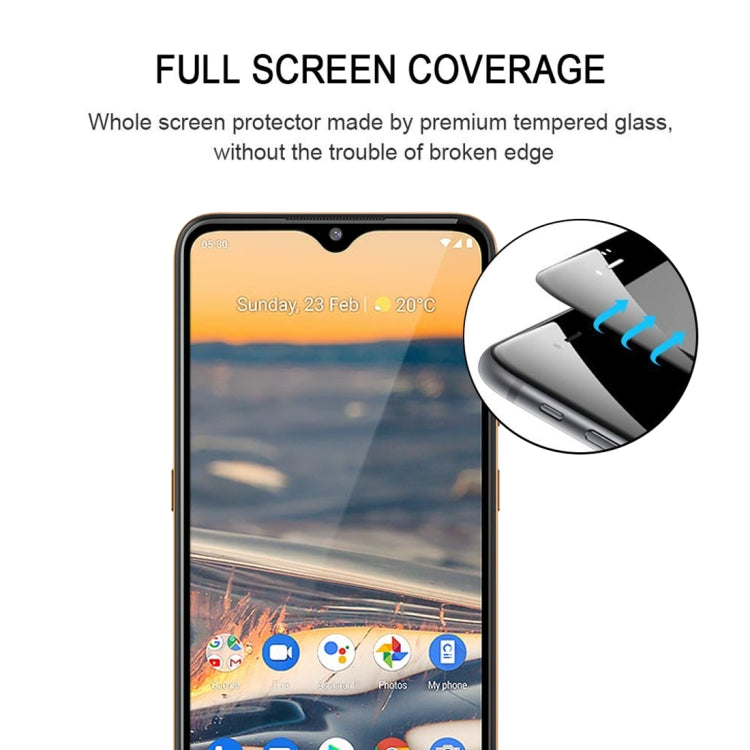 For Nokia 5.3 Full Glue Full Screen Tempered Glass Film