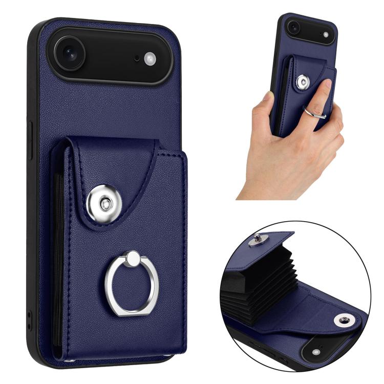 For iPhone Air Organ Card Bag Ring Holder Phone Case
