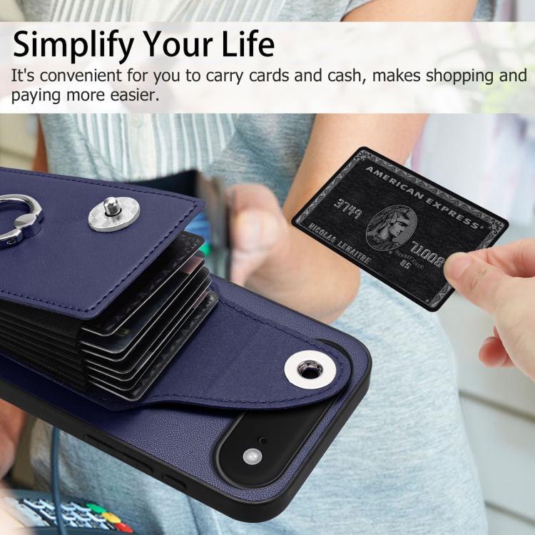 For iPhone Air Organ Card Bag Ring Holder Phone Case