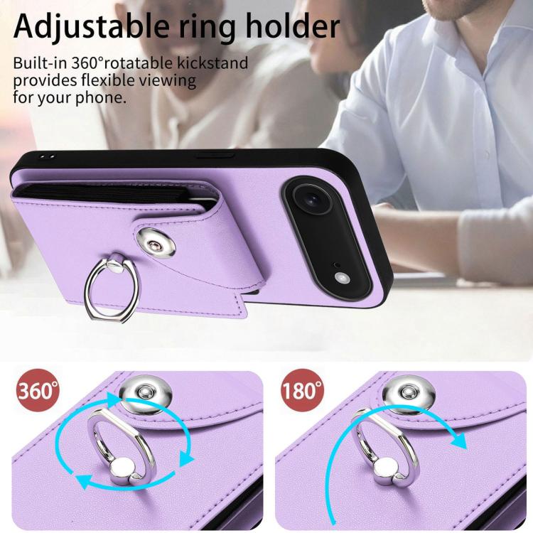For iPhone Air Organ Card Bag Ring Holder Phone Case