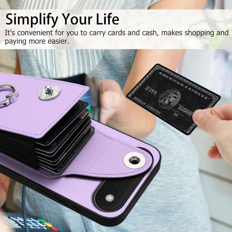 For iPhone Air Organ Card Bag Ring Holder Phone Case