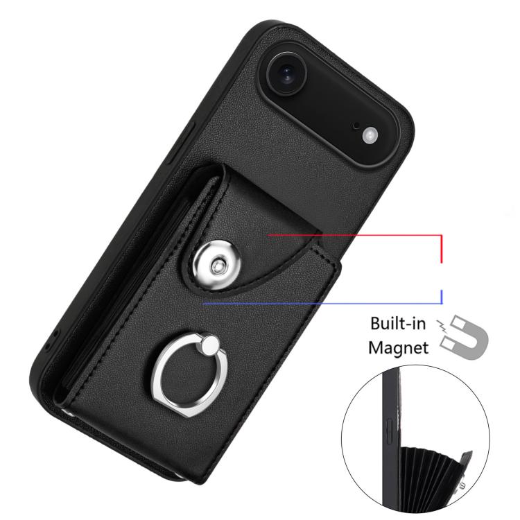 For iPhone Air Organ Card Bag Ring Holder Phone Case
