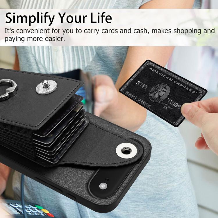 For iPhone Air Organ Card Bag Ring Holder Phone Case