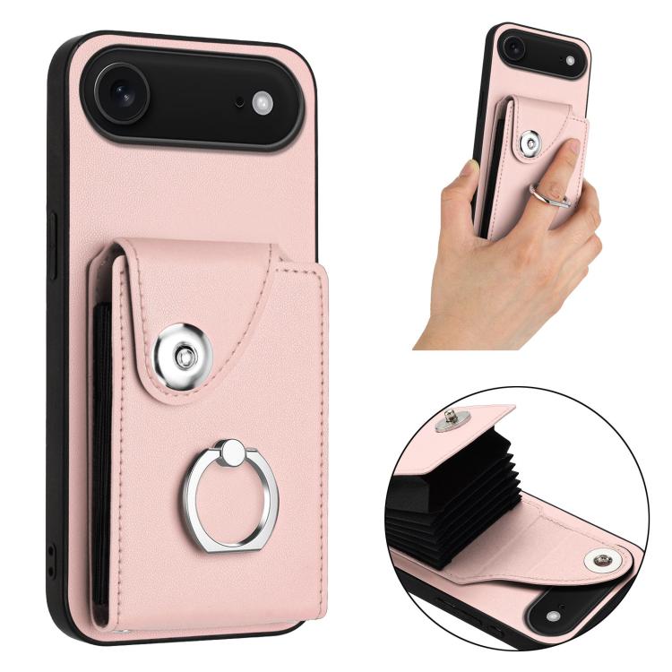 For iPhone Air Organ Card Bag Ring Holder Phone Case