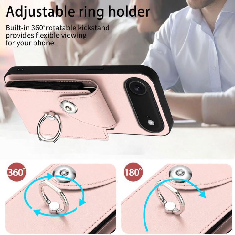 For iPhone Air Organ Card Bag Ring Holder Phone Case