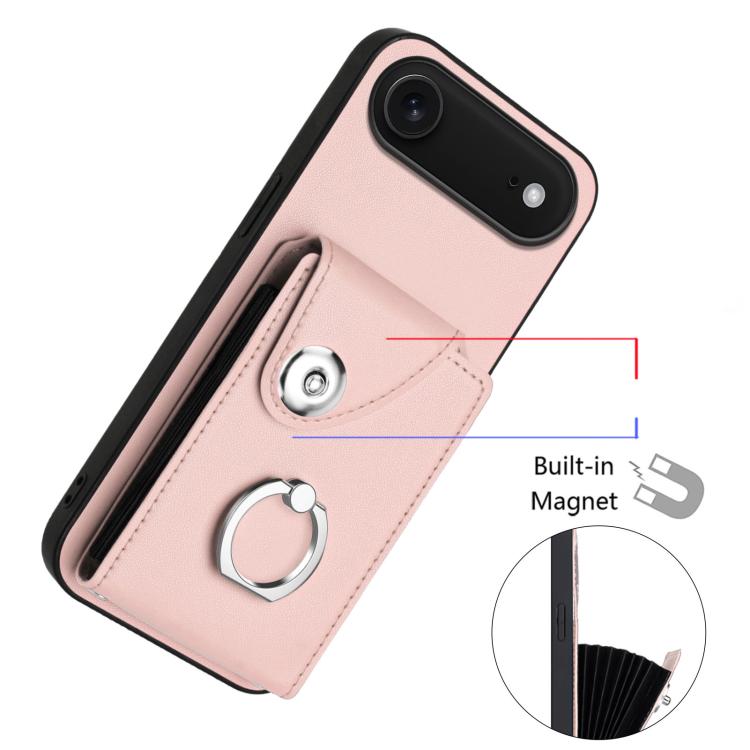 For iPhone Air Organ Card Bag Ring Holder Phone Case