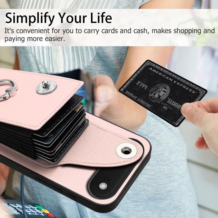 For iPhone Air Organ Card Bag Ring Holder Phone Case