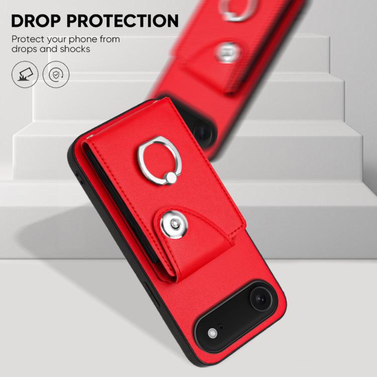 For iPhone Air Organ Card Bag Ring Holder Phone Case