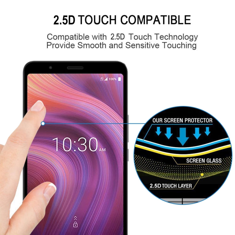 For Alcatel 3V (2019) Full Glue Full Screen Tempered Glass Film