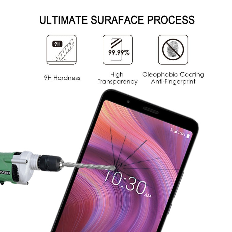 For Alcatel 3V (2019) Full Glue Full Screen Tempered Glass Film