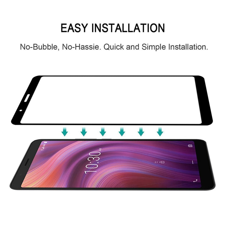 For Alcatel 3V (2019) Full Glue Full Screen Tempered Glass Film