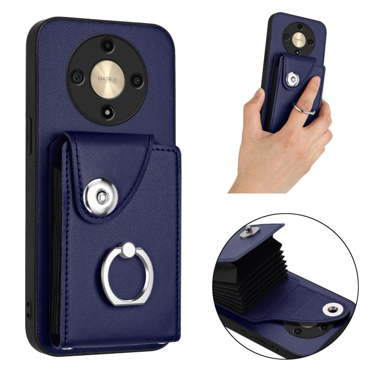 For Honor X9b / Magic6 Lite Organ Card Bag Ring Holder PU Phone Case
