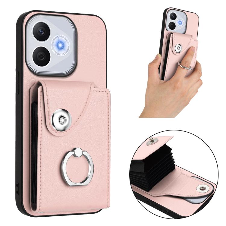 For Honor 400 Lite Global / X70i Organ Card Bag Ring Holder PU Phone Case