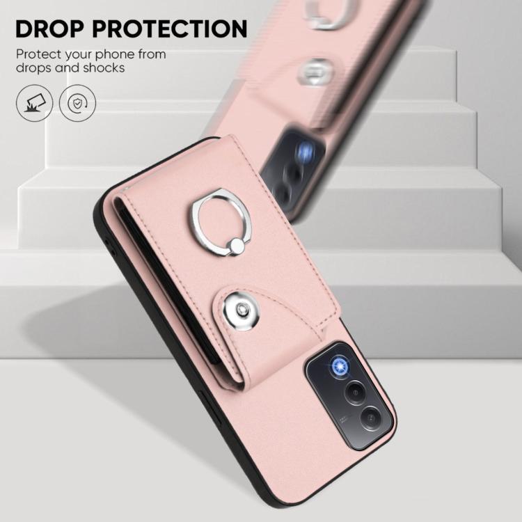 For OPPO A3 Pro Global / A3 Energy Organ Card Bag Ring Holder PU Phone Case