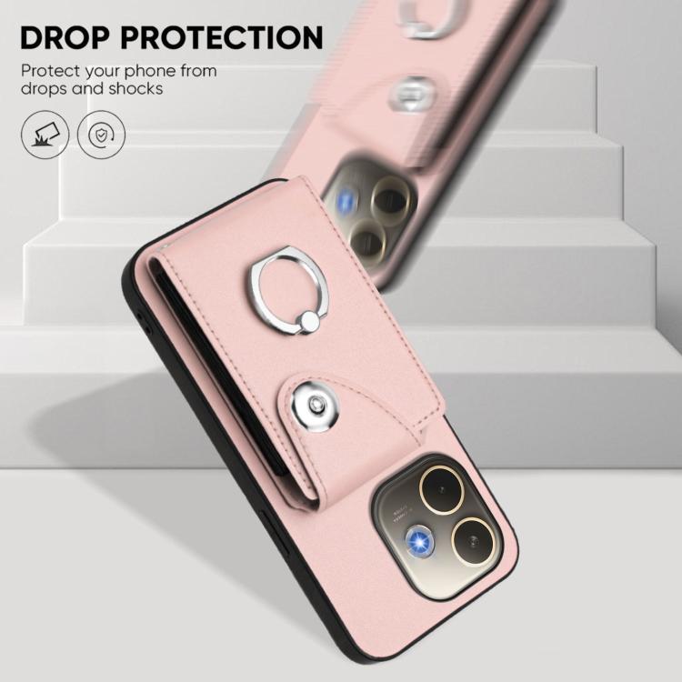 For OPPO A5 Energy / A5 Pro Global Organ Card Bag Ring Holder PU Phone Case