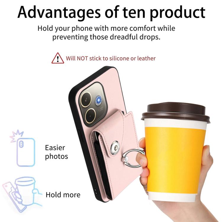 For OPPO A5 Energy / A5 Pro Global Organ Card Bag Ring Holder PU Phone Case