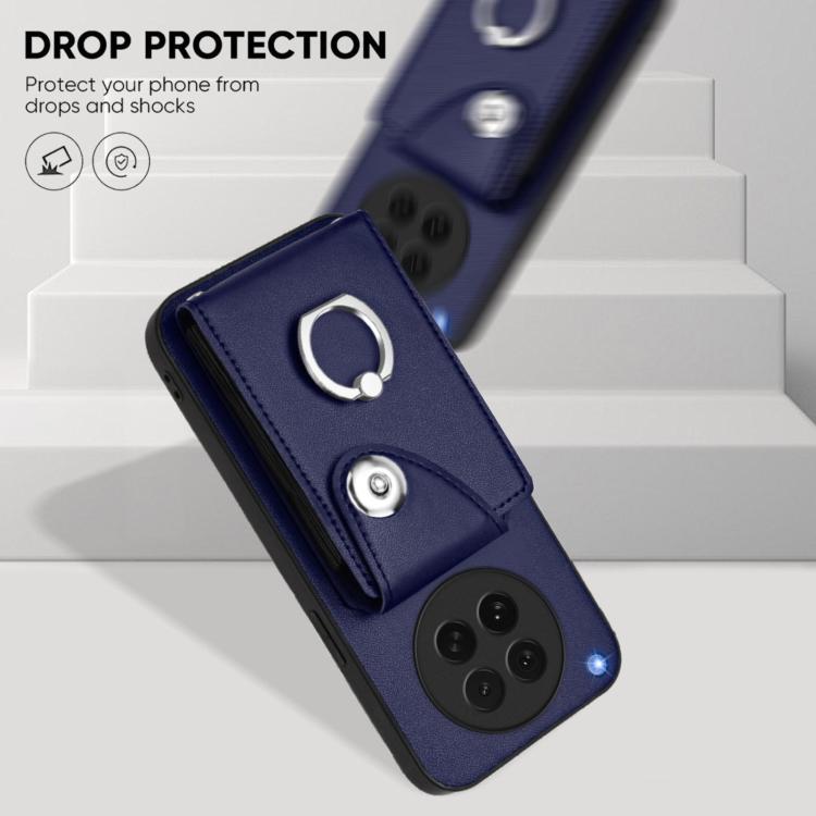 For OPPO Find X8s Organ Card Bag Ring Holder PU Phone Case