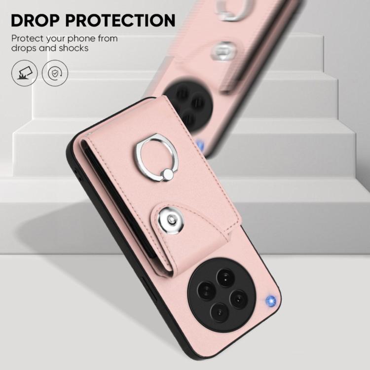 For OPPO Find X8s Organ Card Bag Ring Holder PU Phone Case
