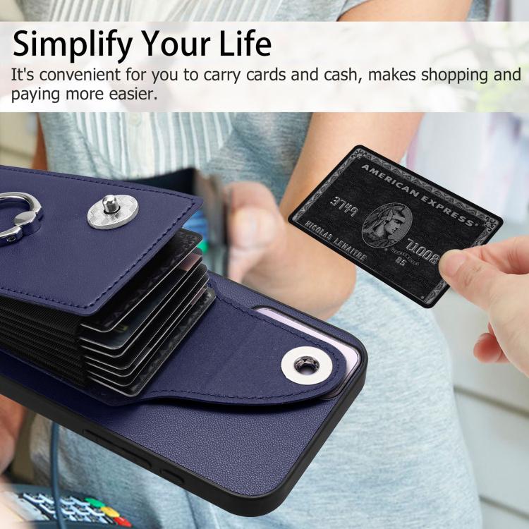 For OPPO Reno12 Pro Global Organ Card Bag Ring Holder PU Phone Case