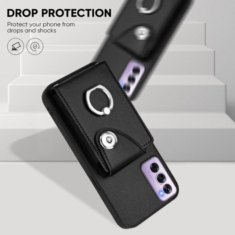 For OPPO Reno12 Pro Global Organ Card Bag Ring Holder PU Phone Case