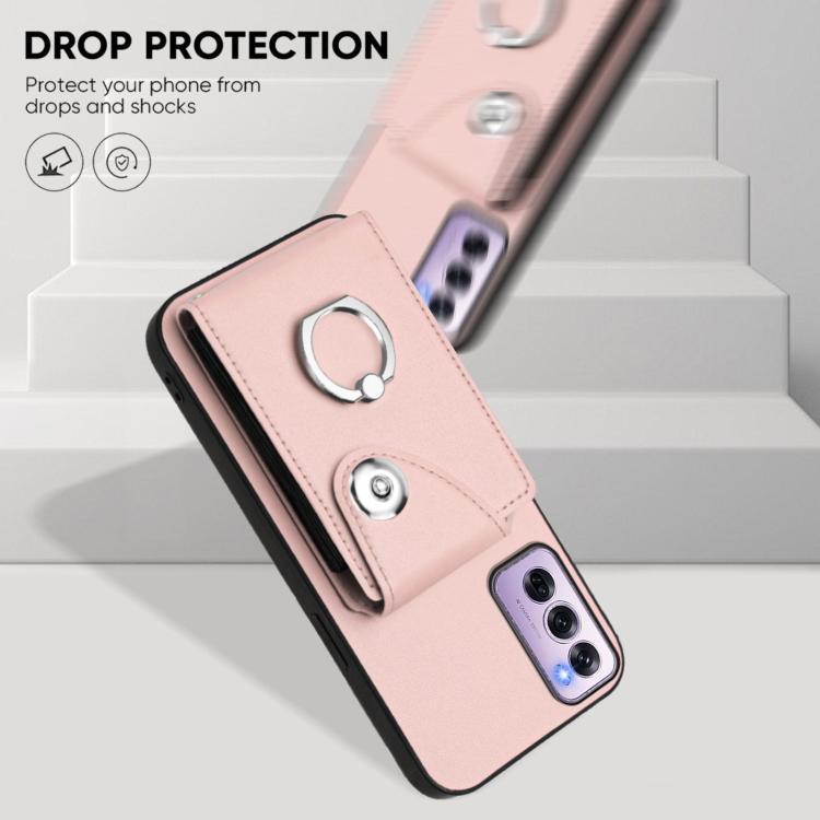 For OPPO Reno12 Pro Global Organ Card Bag Ring Holder PU Phone Case