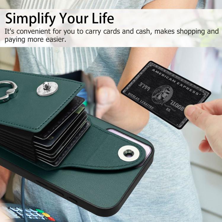For OPPO Reno12 Pro Global Organ Card Bag Ring Holder PU Phone Case