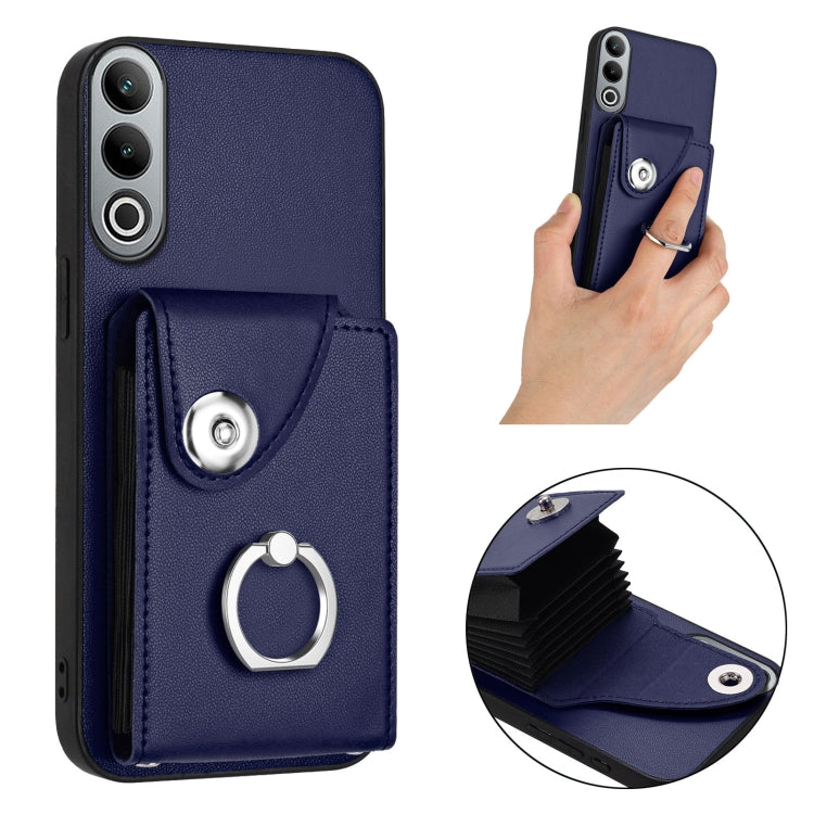 For OnePlus Nord CE4 Organ Card Bag Ring Holder PU Phone Case