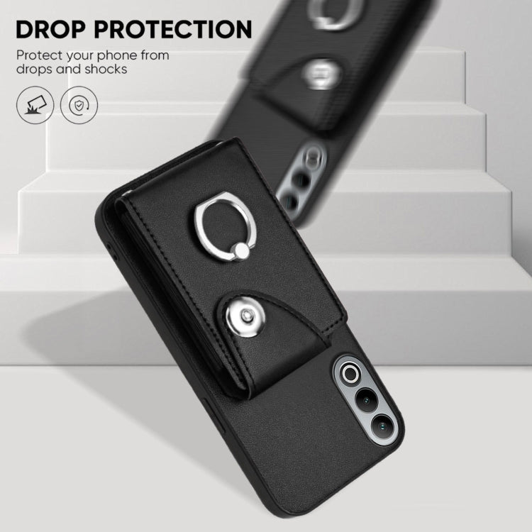 For OnePlus Nord CE4 Organ Card Bag Ring Holder PU Phone Case