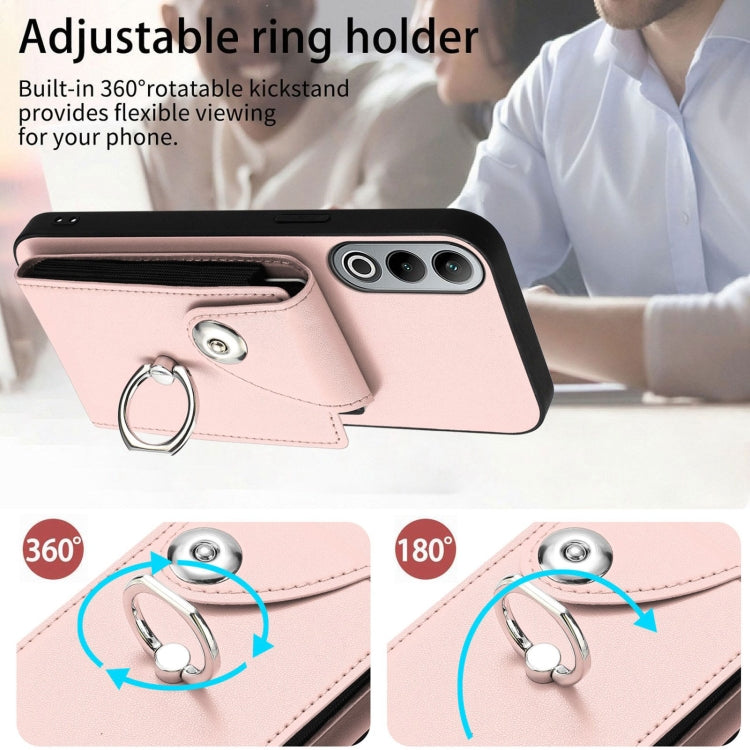 For OnePlus Nord CE4 Organ Card Bag Ring Holder PU Phone Case