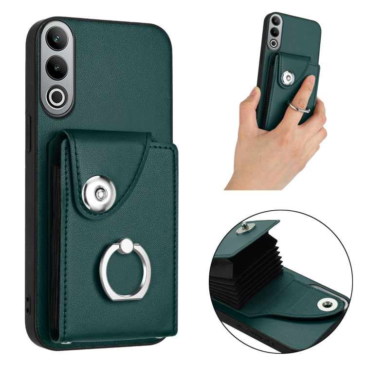 For OnePlus Nord CE4 Organ Card Bag Ring Holder PU Phone Case