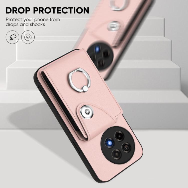 For OnePlus Ace 5 / 5 Pro / 13R Organ Card Bag Ring Holder PU Phone Case