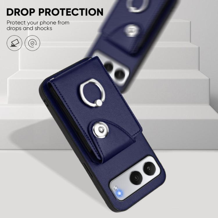 For OnePlus Nord 4 Organ Card Bag Ring Holder PU Phone Case