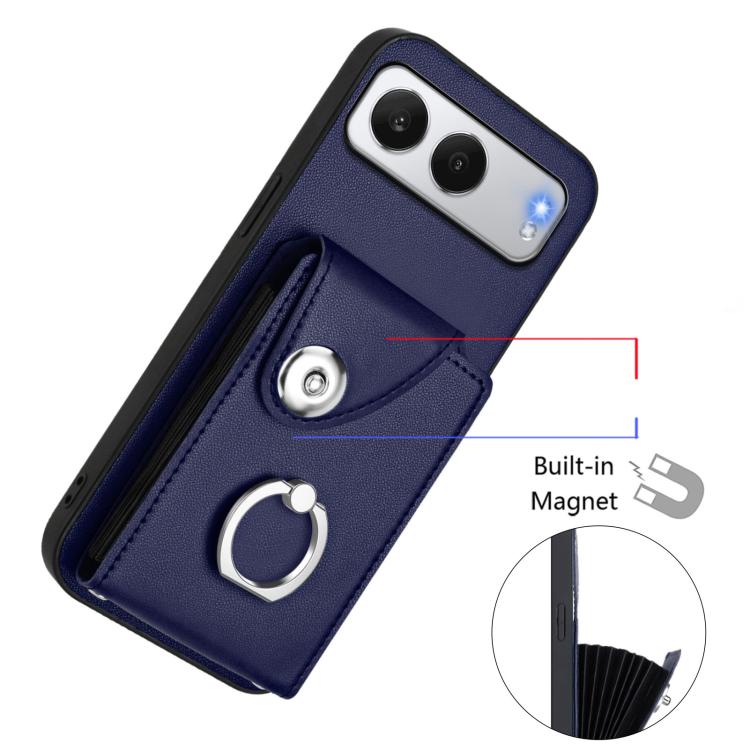 For OnePlus Nord 4 Organ Card Bag Ring Holder PU Phone Case