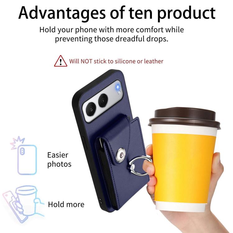 For OnePlus Nord 4 Organ Card Bag Ring Holder PU Phone Case
