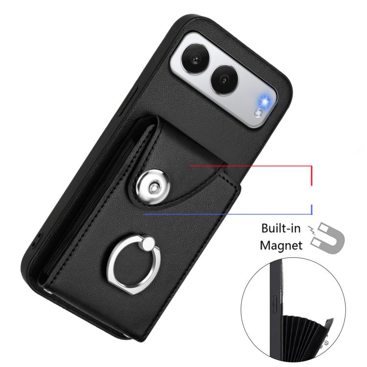 For OnePlus Nord 4 Organ Card Bag Ring Holder PU Phone Case