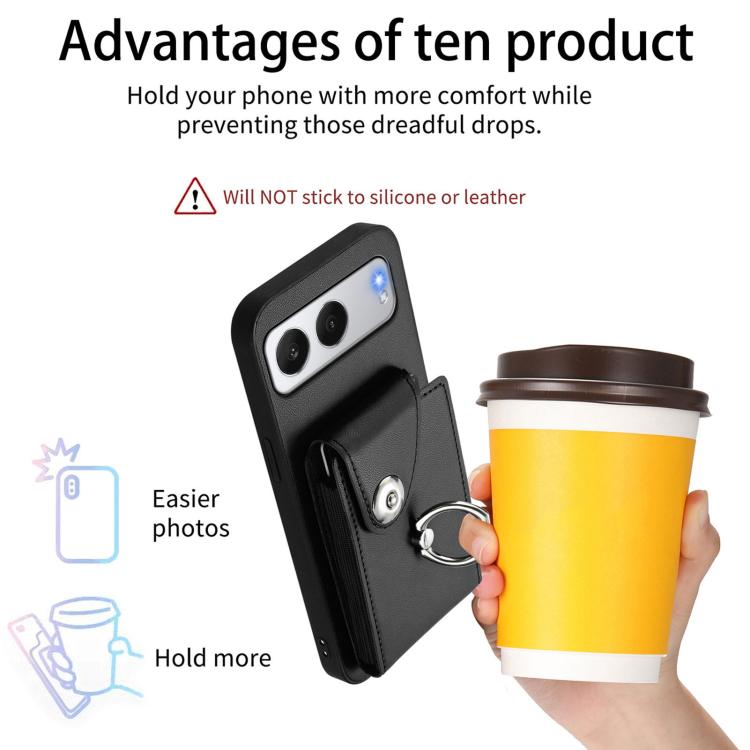 For OnePlus Nord 4 Organ Card Bag Ring Holder PU Phone Case