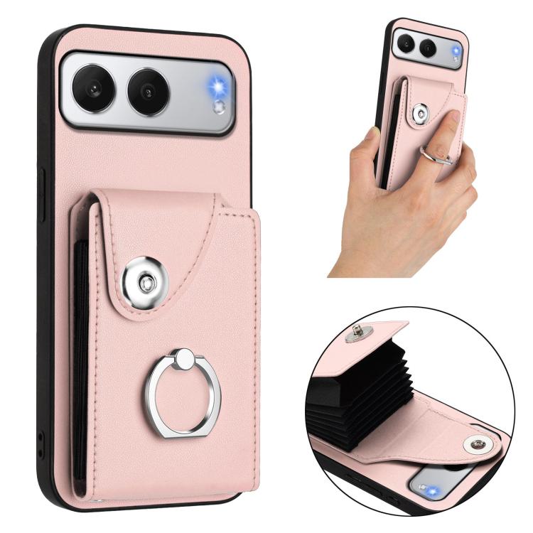 For OnePlus Nord 4 Organ Card Bag Ring Holder PU Phone Case